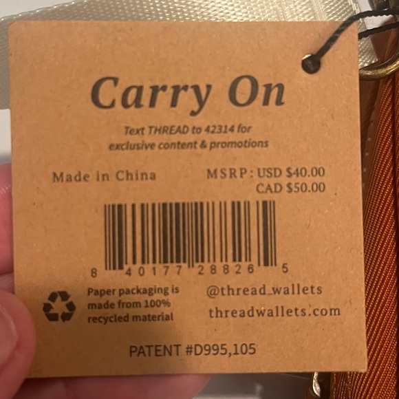 THREAD Carry On Crossbody - Burnt brown color with cream accents. NWT - Picture 6 of 6